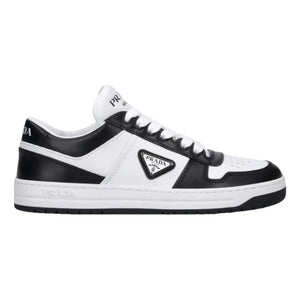 Prada Women's Downtown Leather Sneakers White/Black