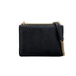 Prada Saffiano Envelope Leather Cross Body Bag Black