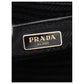 Prada Saffiano Envelope Leather Cross Body Bag Black