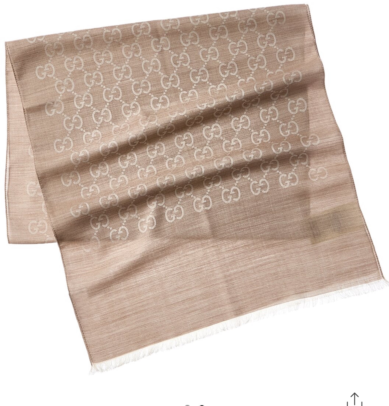Gucci GG Silk & Wool Shawl Brown