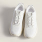 Miu Miu Women's Technical Fabric Logo-Printed Lace-Up Sneakers White