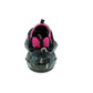 Black and pink shoe with a unique design on a white background