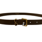 Dior Saddle Loops Leather Belt Brown