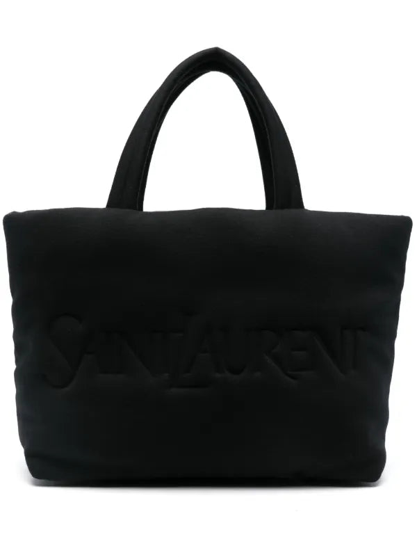 Saint Laurent Jersey Tote Bag Black