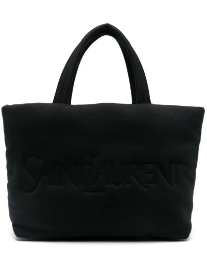 Saint Laurent Jersey Tote Bag Black