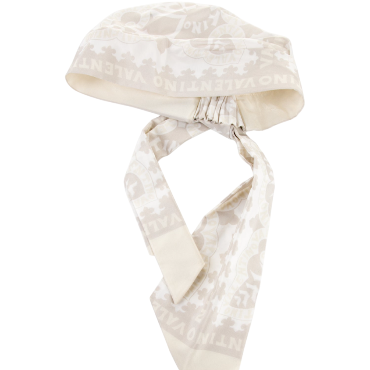 Floral-patterned headscarf on a white background