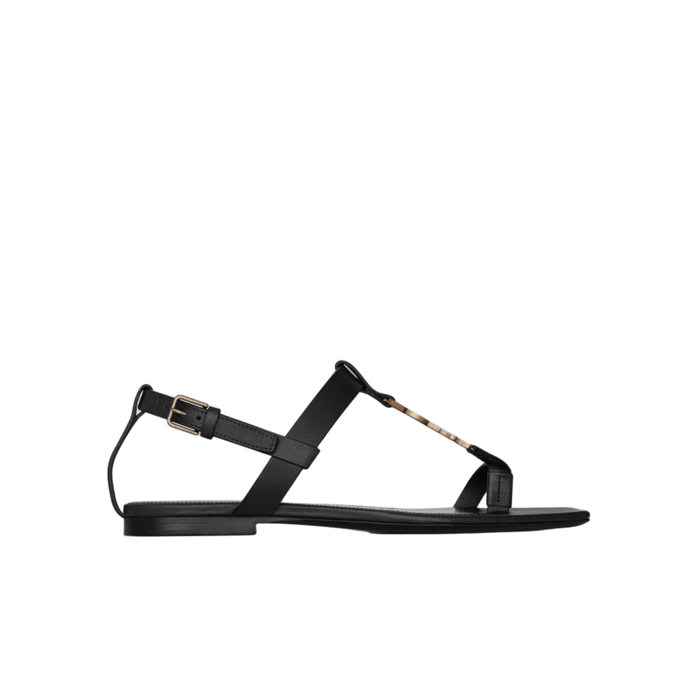 Black sandal on a white background