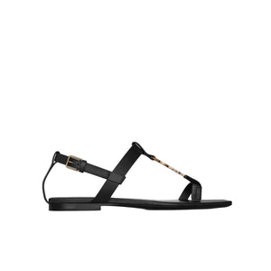 Black sandal on a white background