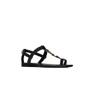 Black sandal on a white background