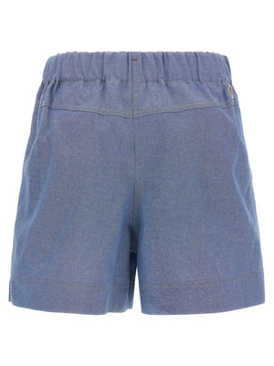 Moncler Grenoble Chambray Cotton Shorts
