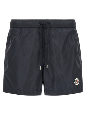 Moncler Logo Patch Swim Shorts