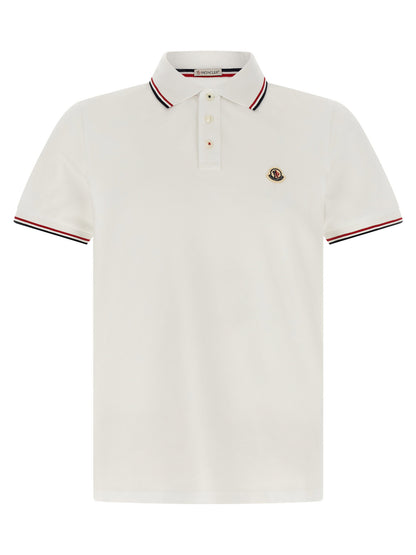 Moncler Tricolor Trim Polo Shirt