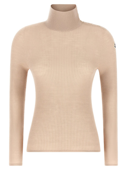 Moncler Textured Wool Turtleneck Sweater