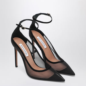 Aquazzura Aquazzura Love Affair 85 pumps in black suede and mesh