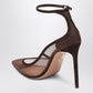 Aquazzura Aquazzura Decolleté Love Affair 85 in mesh with brown suede