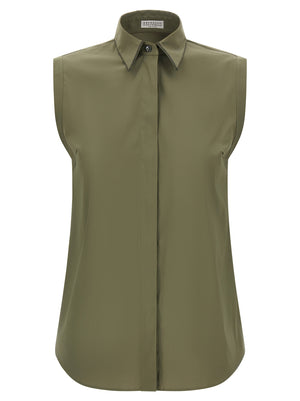 Brunello Cucinelli Shiny Trim Shirt