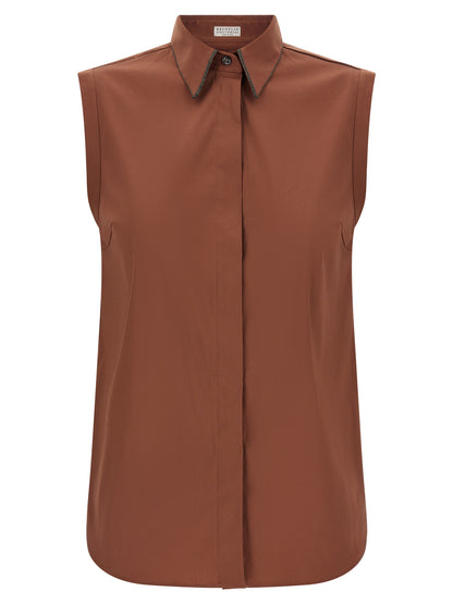 Brunello Cucinelli Shiny Trim Shirt