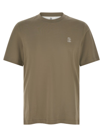 Brunello Cucinelli Logo Print T-shirt