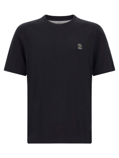 Brunello Cucinelli Logo Embroidery T-shirt