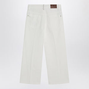 Brunello Cucinelli White cotton trousers