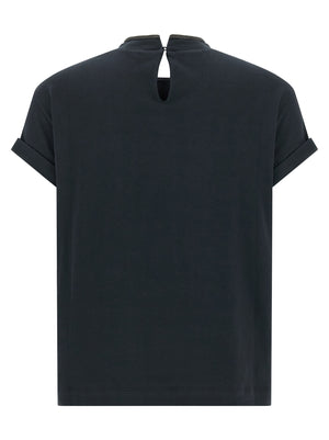 Brunello Cucinelli Shiny Collar T-shirt
