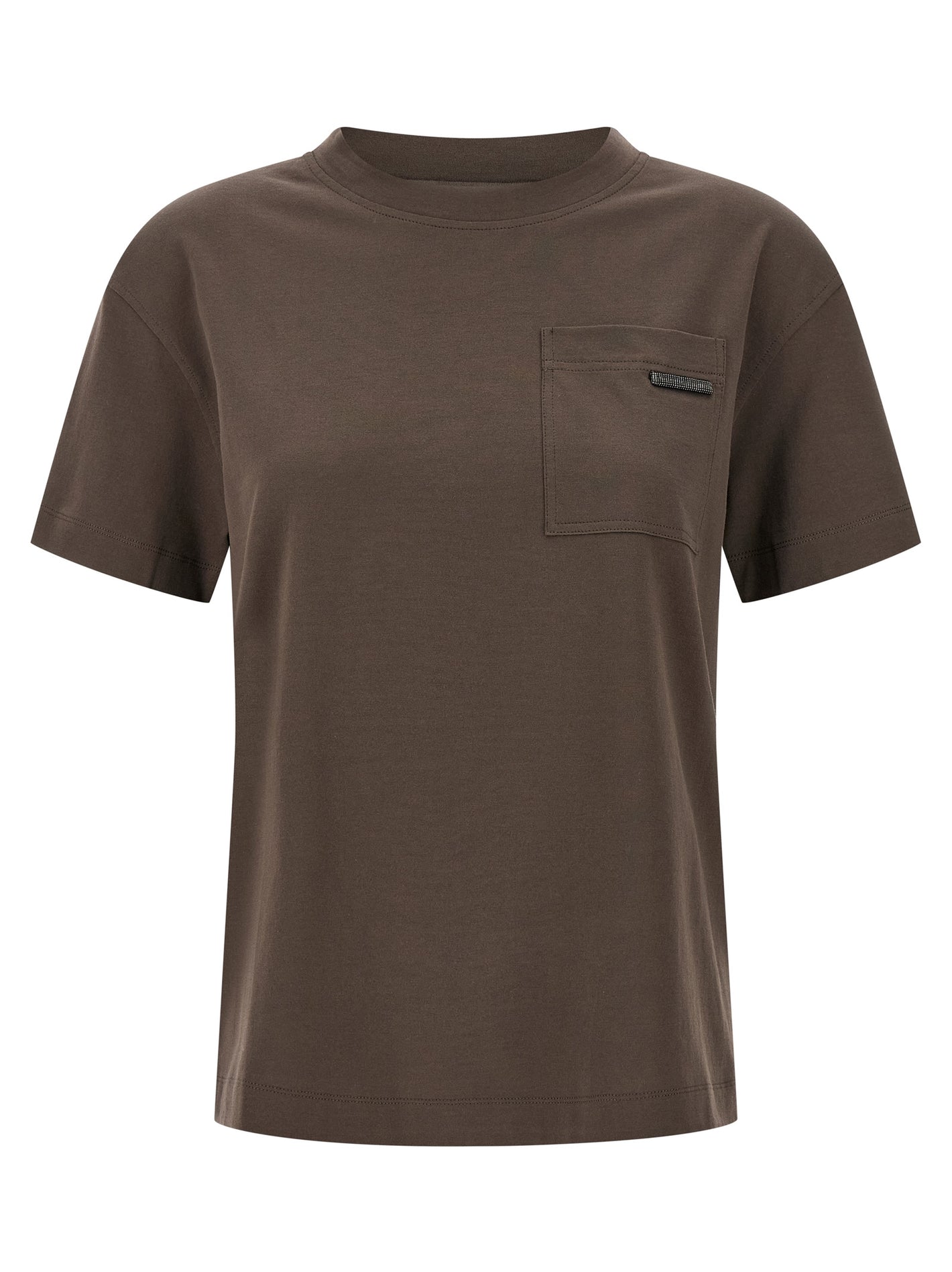 Brunello Cucinelli Shiny Tab T-shirt