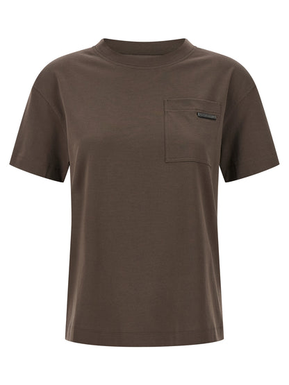 Brunello Cucinelli Shiny Tab T-shirt