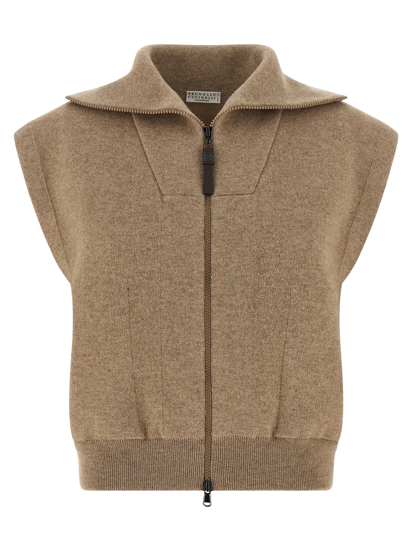 Brunello Cucinelli Shiny Zipper Pull Vest
