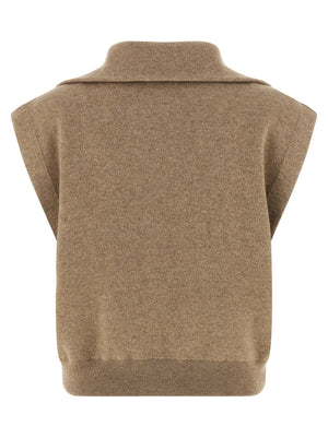 Brunello Cucinelli Shiny Zipper Pull Vest