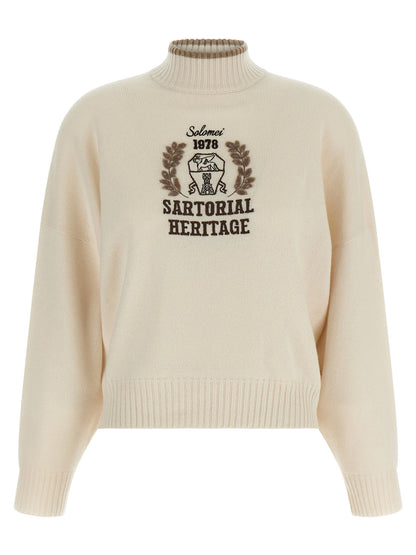 Brunello Cucinelli Heraldic Embroidery Sweater