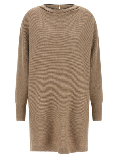 Brunello Cucinelli Precious Collar Dress
