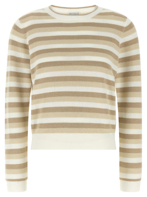 Brunello Cucinelli Striped Cotton Sweater