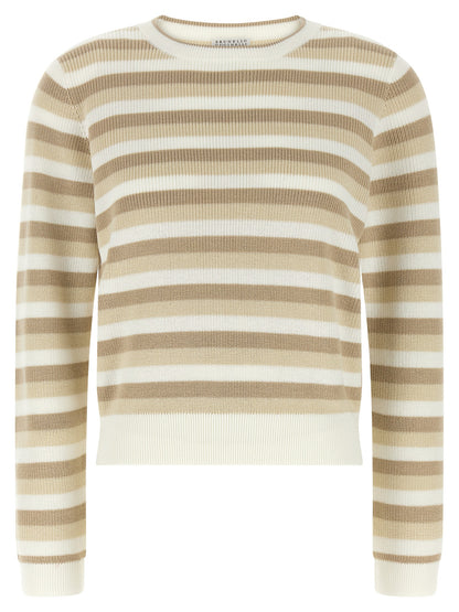 Brunello Cucinelli Striped Cotton Sweater