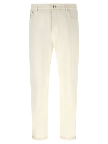 Brunello Cucinelli Logo Embroidery Jeans