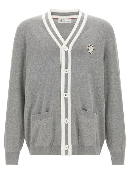 Brunello Cucinelli Heraldic Logo Cardigan