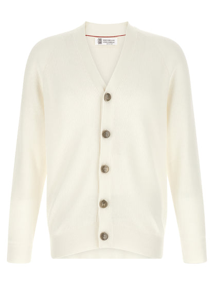Brunello Cucinelli English Ribbed Cardigan
