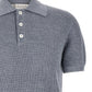 Brunello Cucinelli English Half-ribbed Polo Shirt