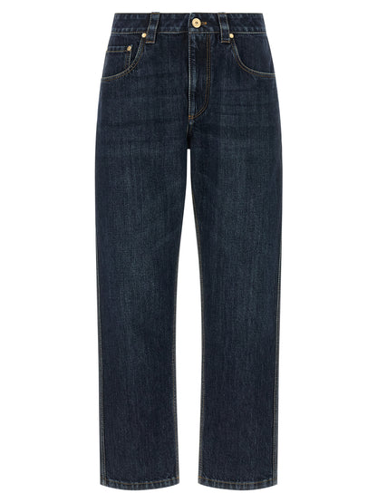 Brunello Cucinelli Shiny Bartack Jeans