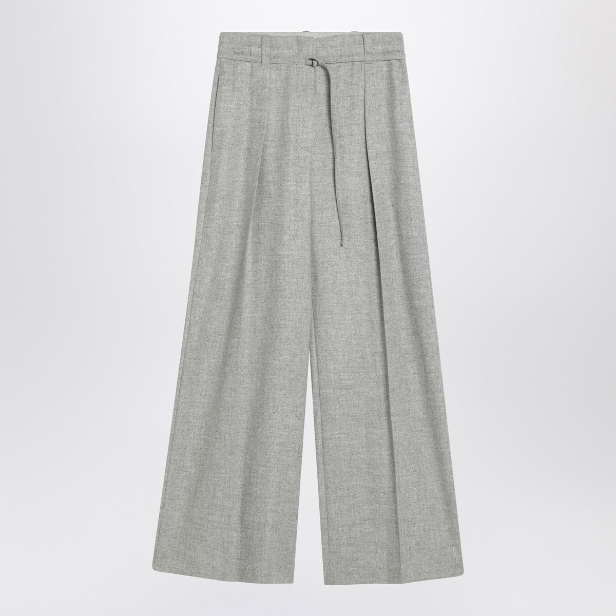 Brunello Cucinelli Wide grey trousers in wool and cashmere