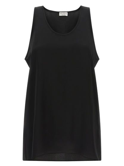 Brunello Cucinelli Monile Silk Top