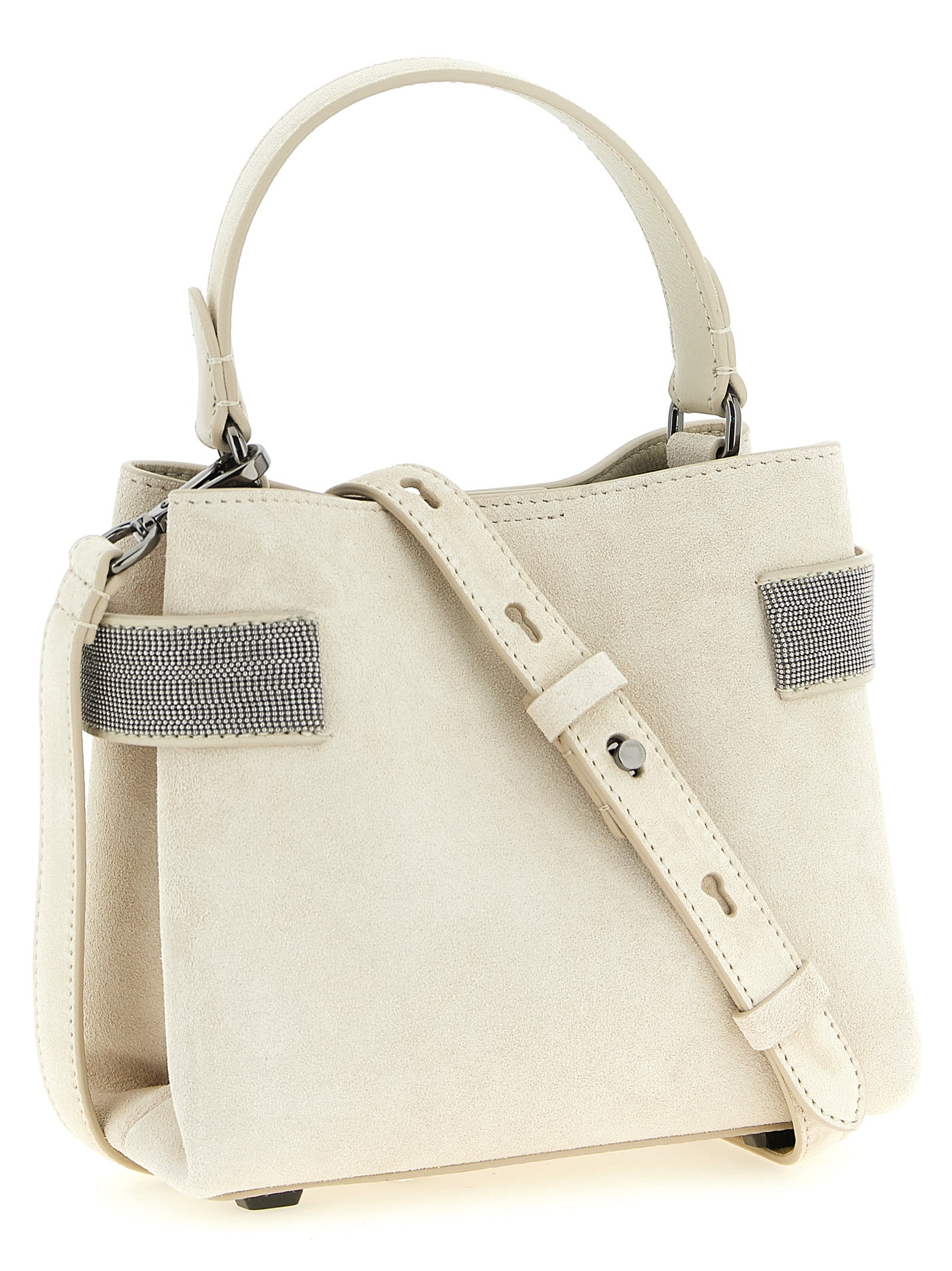 Brunello Cucinelli Monile Handbag Leather texture close-up  