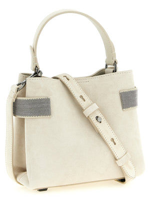 Brunello Cucinelli Monile Handbag Leather texture close-up  