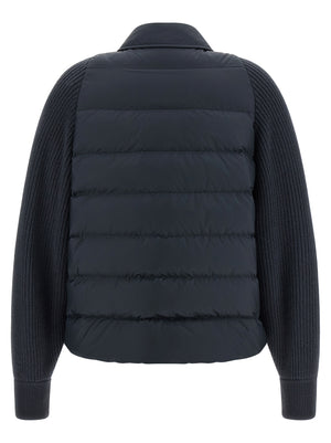Brunello Cucinelli Shiny Flap Detail Down Jacket
