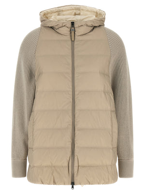 Brunello Cucinelli Shiny Zipper Pull Down Jacket