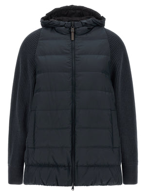 Brunello Cucinelli Shiny Zipper Pull Down Jacket