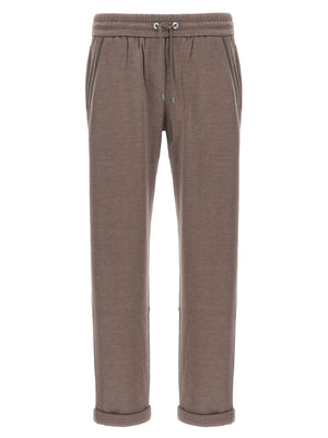 Brunello Cucinelli Shiny Pocket Detail Joggers