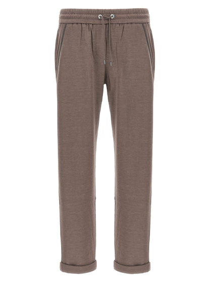 Brunello Cucinelli Shiny Pocket Detail Joggers