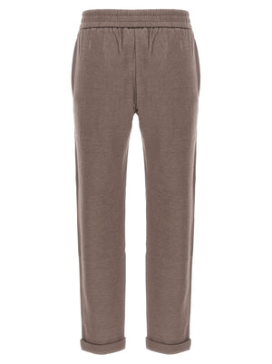 Brunello Cucinelli Shiny Pocket Detail Joggers