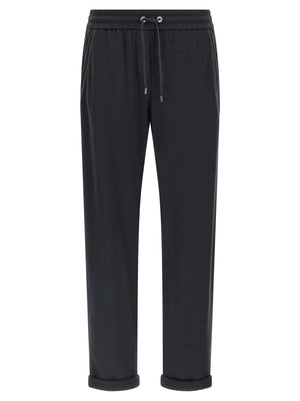 Brunello Cucinelli Shiny Pocket Detail Joggers