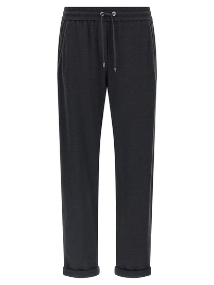 Brunello Cucinelli Shiny Pocket Detail Joggers